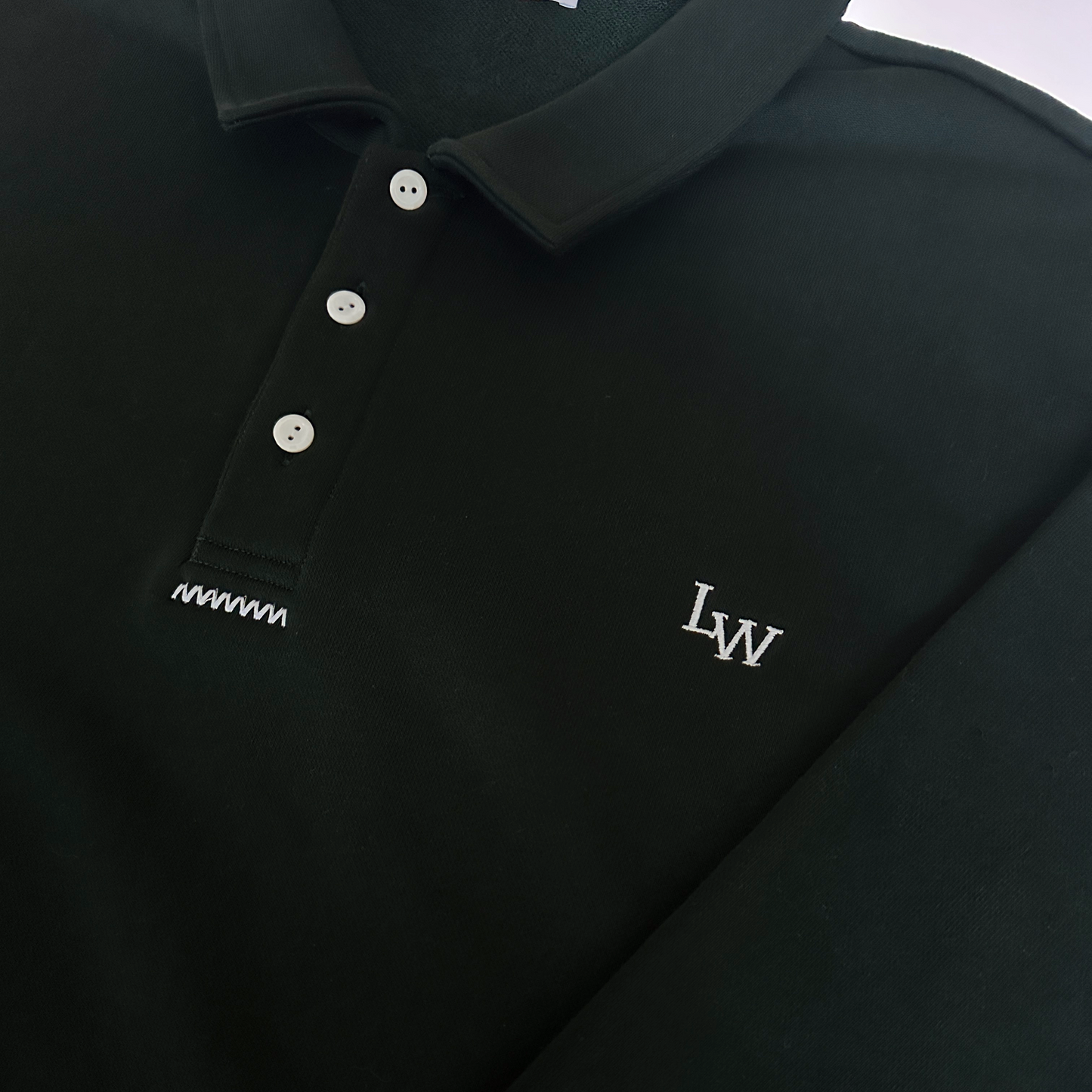 The Quarter-Button Sweatshirt in Green