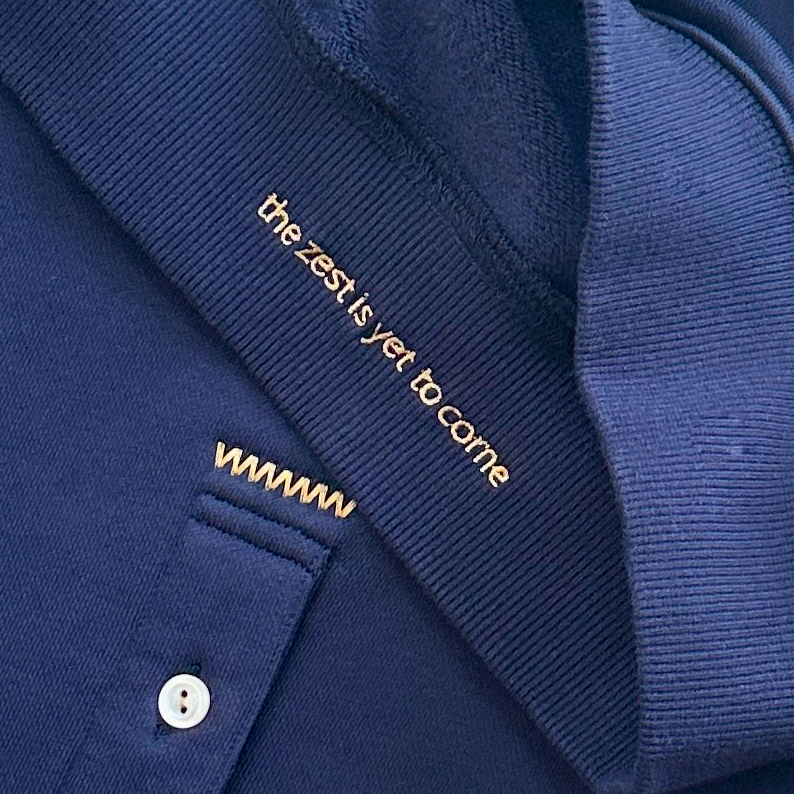 The Quarter-Button Sweatshirt in Navy