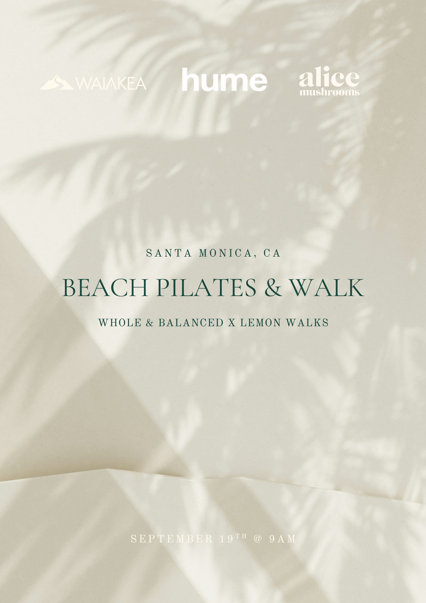 Whole & Balanced x Lemon Walks Beach Pilates & Walk - 9/19