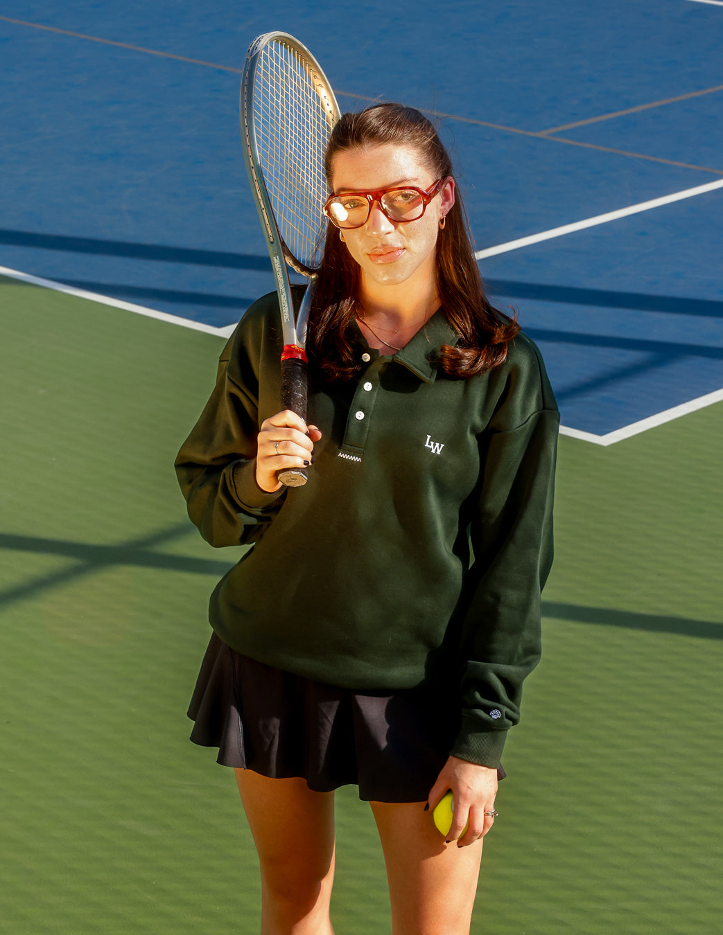 The Quarter-Button Sweatshirt in Green