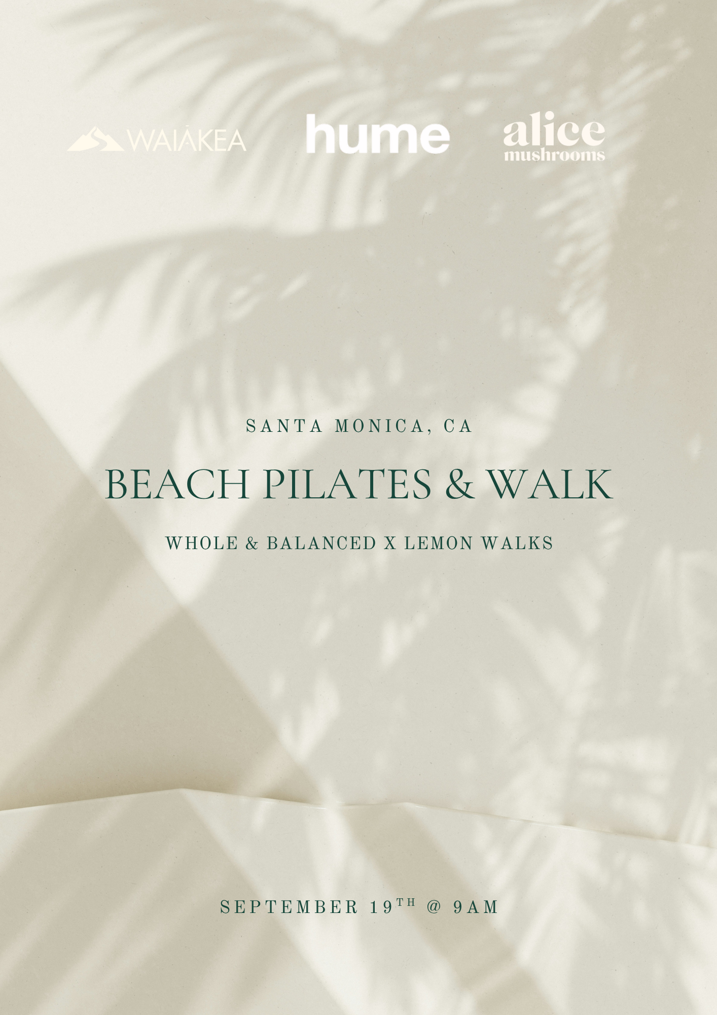 Whole & Balanced x Lemon Walks Beach Pilates & Walk - 9/19