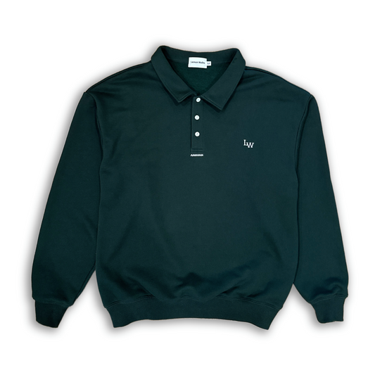 The Quarter-Button Sweatshirt in Green