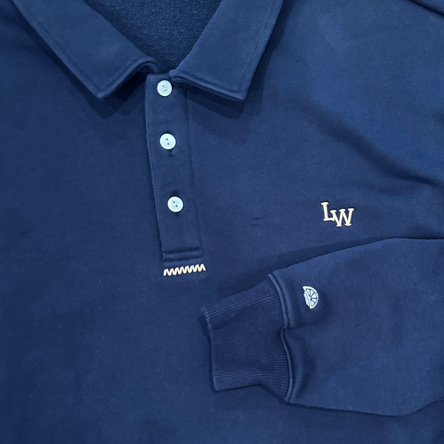 The Quarter-Button Sweatshirt in Navy